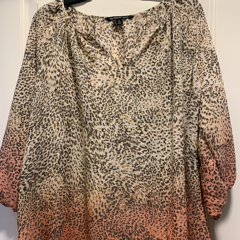 Animal Print Roomy Blouse